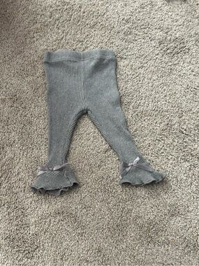 Girls Gray Ruffles Pants Size 12 Month